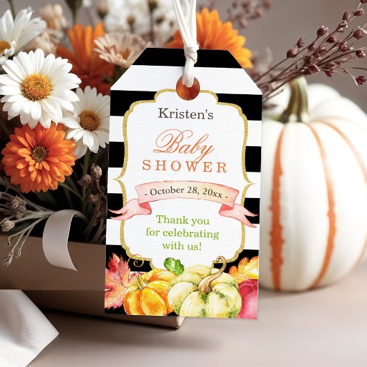 Little Pumpkin Herfst Baby shower Bedankt Cadeaulabel