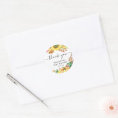 Little Pumpkin Herfst Baby shower Bedankt Ronde Sticker (Envelop)