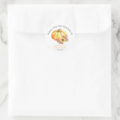 Little Pumpkin Herfst Baby shower Bedankt Ronde Sticker (Tas)