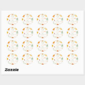 Little Pumpkin Herfst Baby shower Bedankt Ronde Sticker (Vel)