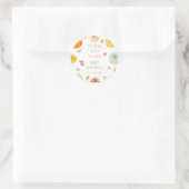 Little Pumpkin Herfst Baby shower Bedankt Ronde Sticker (Tas)
