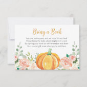 Little Pumpkin Herfst Baby shower Boek Aanvraag Ka Bedankkaart (Voorkant)