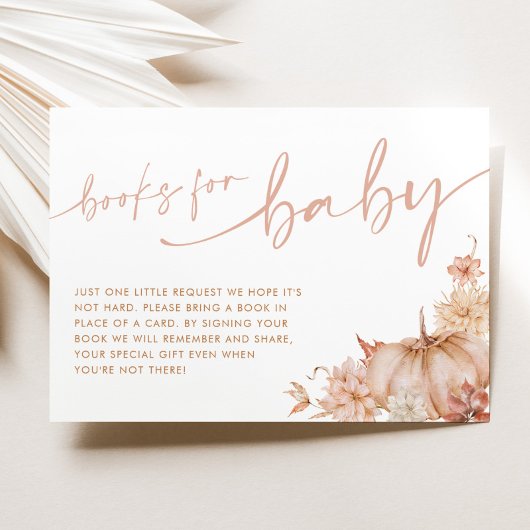 Little Pumpkin Herfst Baby shower Boek voor baby k Kaart