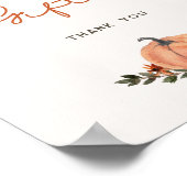 Little Pumpkin Herfst Baby shower Boeken Geschenke Poster (Hoek)