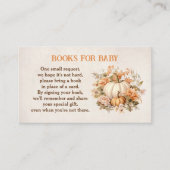 Little Pumpkin Herfst Baby shower Boeken voor Baby Informatiekaartje (Voorkant)