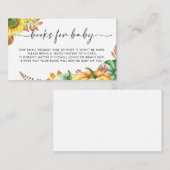 Little Pumpkin Herfst Baby shower Boeken voor Baby Informatiekaartje (Voorkant / Achterkant)