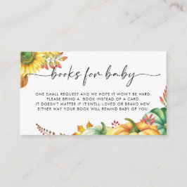 Little Pumpkin Herfst Baby shower Boeken voor Baby Informatiekaartje