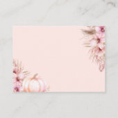 Little Pumpkin Herfst Baby shower Boeken voor Baby Informatiekaartje (Achterkant)