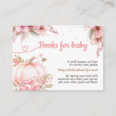 Little Pumpkin Herfst Baby shower Boeken voor Baby Informatiekaartje (Voorkant)