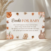 Little Pumpkin Herfst Baby shower Boeken voor Baby Informatiekaartje