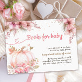 Little Pumpkin Herfst Baby shower Boeken voor Baby Informatiekaartje