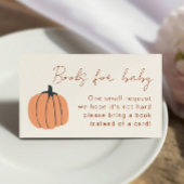 Little Pumpkin Herfst Baby shower Boeken voor Baby Informatiekaartje