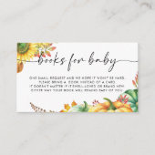 Little Pumpkin Herfst Baby shower Boeken voor Baby Informatiekaartje (Voorkant)