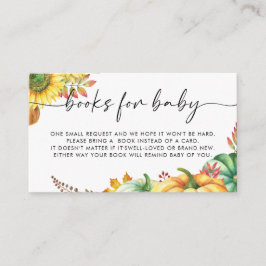Little Pumpkin Herfst Baby shower Boeken voor Baby Informatiekaartje