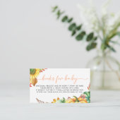 Little Pumpkin Herfst Baby shower Boeken voor Baby Informatiekaartje (Staand voorkant)