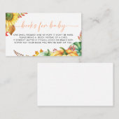 Little Pumpkin Herfst Baby shower Boeken voor Baby Informatiekaartje (Voorkant / Achterkant)