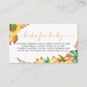Little Pumpkin Herfst Baby shower Boeken voor Baby Informatiekaartje (Voorkant)