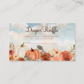 Little Pumpkin | Herfst Baby shower Diaper Raffle Informatiekaartje (Voorkant)