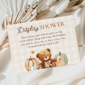 Little Pumpkin Herfst Baby shower Display Shower Informatiekaartje