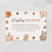 Little Pumpkin Herfst Baby shower Display Shower Informatiekaartje (Voorkant)