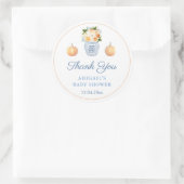 Little Pumpkin Herfst Baby shower Douche gunst Ronde Sticker (Tas)