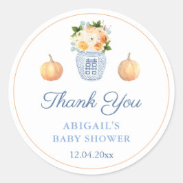 Little Pumpkin Herfst Baby shower Douche gunst Ronde Sticker