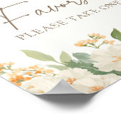 Little Pumpkin Herfst Baby shower Favors Sign Poster (Hoek)