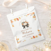 Little Pumpkin Herfst Baby shower Floral & Plaid Bedankzakje (Geknipt)