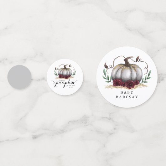 Little Pumpkin Herfst Baby shower Genderneutraal Confetti (Voorkanten)