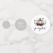 Little Pumpkin Herfst Baby shower Genderneutraal Confetti (Achterkanten)