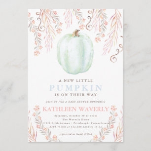 Little Pumpkin Herfst Baby shower Genderneutraal Kaart