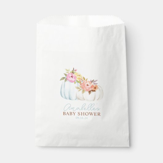 Little Pumpkin Herfst Baby shower gepersonaliseerd Bedankzakje (Voorkant)