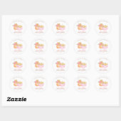 Little Pumpkin Herfst Baby shower gepersonaliseerd Ronde Sticker (Vel)