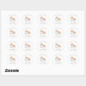 Little Pumpkin Herfst Baby shower gepersonaliseerd Ronde Sticker (Vel)