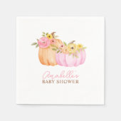 Little Pumpkin Herfst Baby shower gepersonaliseerd Servet (Voorkant)