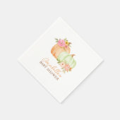 Little Pumpkin Herfst Baby shower gepersonaliseerd Servet (Hoek)