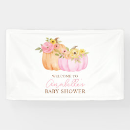 Little Pumpkin Herfst Baby shower gepersonaliseerd Spandoek