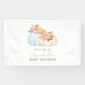 Little Pumpkin Herfst Baby shower gepersonaliseerd Spandoek (Horizontaal)