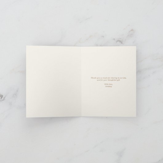 Little Pumpkin Herfst Baby shower Hartelijk dank Bedankkaart (Binnen)