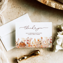 Little Pumpkin Herfst Baby shower Hartelijk dank Kaart