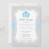 Little Pumpkin Herfst Baby shower Invitation, Jong Kaart (Voorkant)