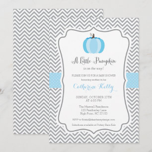 Little Pumpkin Herfst Baby shower Invitation, Jong Kaart