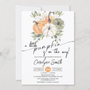 Little Pumpkin Herfst Baby shower Invitation Kaart