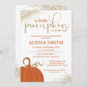 Little Pumpkin Herfst Baby shower Invitation Kaart (Voorkant / Achterkant)