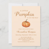 Little Pumpkin Herfst Baby shower Kaart (Voorkant)