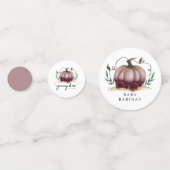 Little Pumpkin Herfst Baby shower Roze Confetti (Voorkanten)