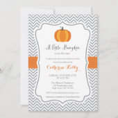 Little Pumpkin Herfst Baby shower, Sinaasappel Neu Kaart (Voorkant)