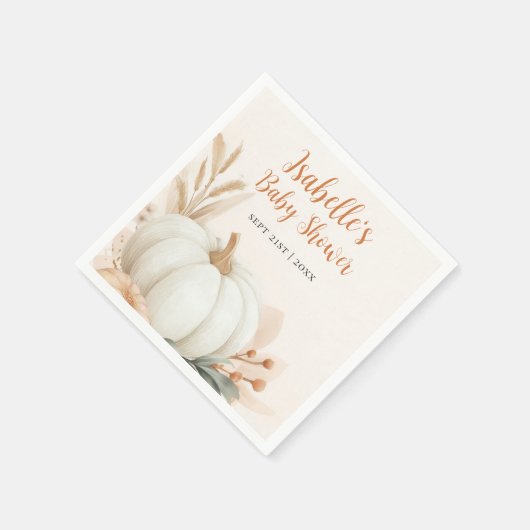 Little Pumpkin Herfst Baby shower Tafel Decor Servet (Hoek)