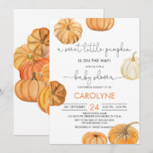 Little Pumpkin Herfst Baby Shower Uitnodiging (Voorkant / Achterkant)