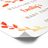 Little Pumpkin Herfst Baby shower Welcome Sign Cut Poster (Hoek)